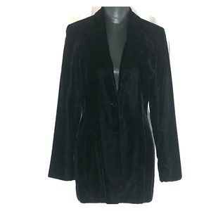 Black velveteen cocktail blazer